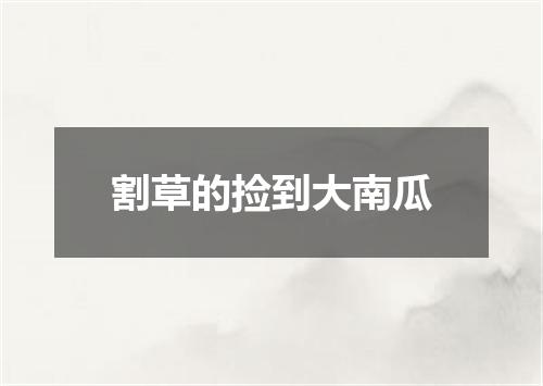 割草的捡到大南瓜