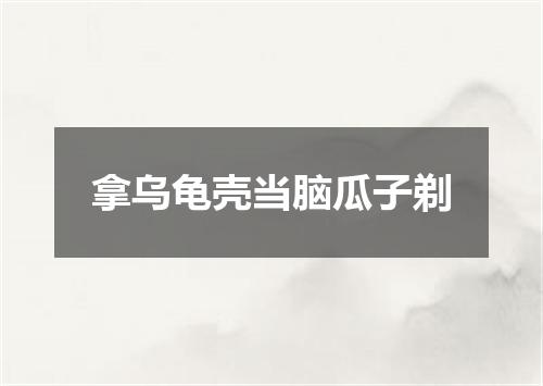 拿乌龟壳当脑瓜子剃