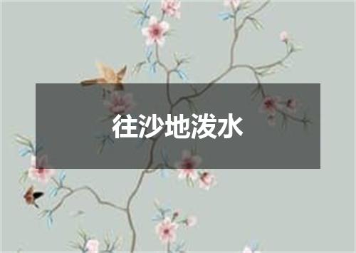 往沙地泼水