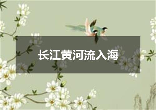 长江黄河流入海