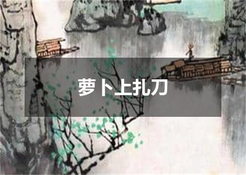 萝卜上扎刀