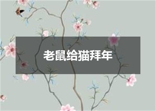 老鼠给猫拜年