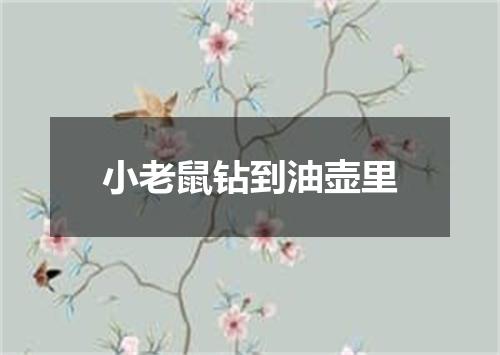小老鼠钻到油壶里