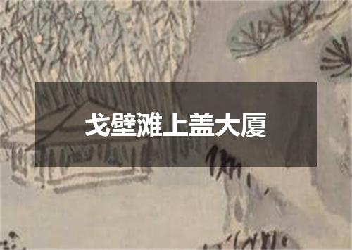 戈壁滩上盖大厦