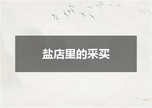 盐店里的采买