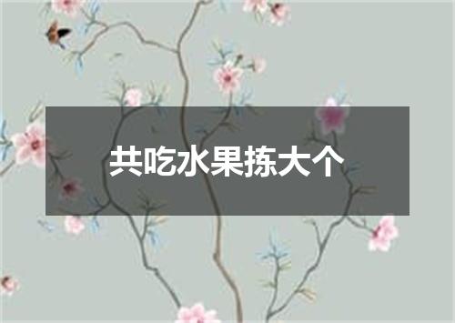 共吃水果拣大个