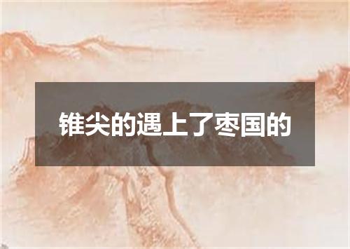 锥尖的遇上了枣国的
