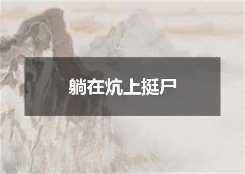 躺在炕上挺尸
