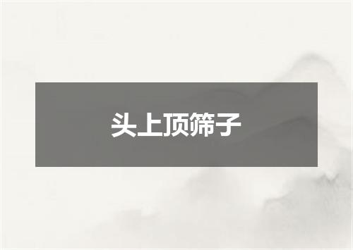 头上顶筛子