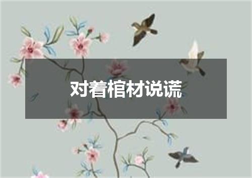 对着棺材说谎
