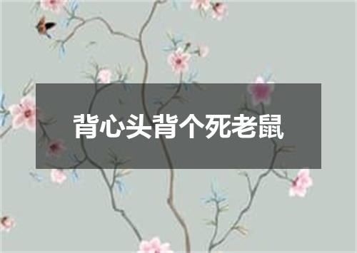 背心头背个死老鼠