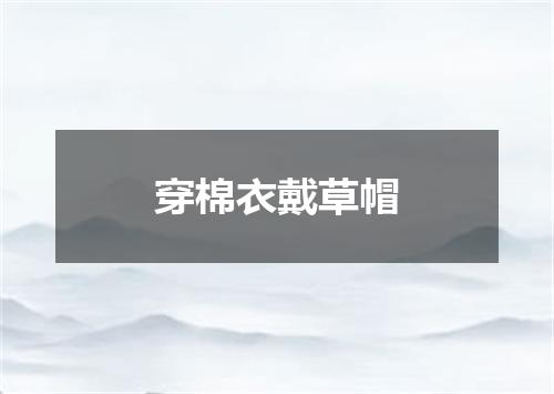 穿棉衣戴草帽