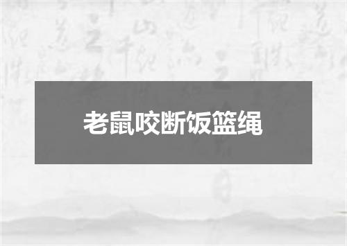 老鼠咬断饭篮绳