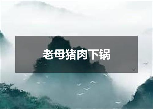 老母猪肉下锅