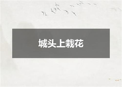 城头上栽花