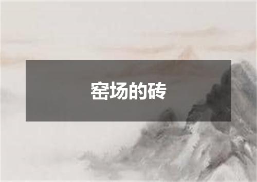 窑场的砖