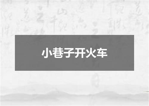 小巷子开火车