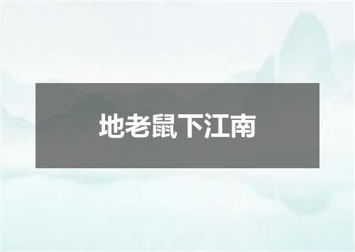 地老鼠下江南