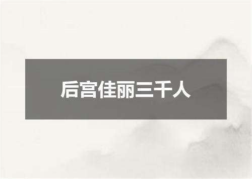 后宫佳丽三千人
