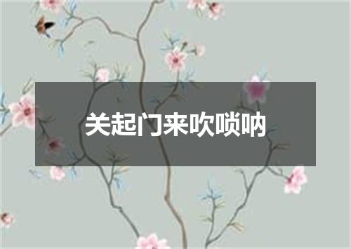 关起门来吹唢呐