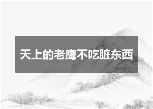天上的老鹰不吃脏东西
