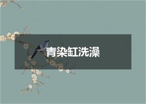 青染缸洗澡