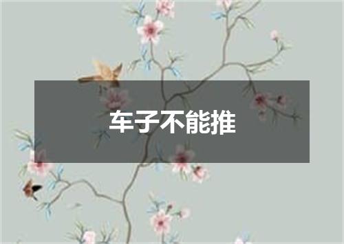 车子不能推