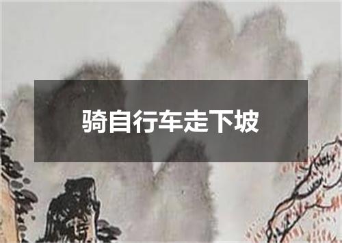 骑自行车走下坡
