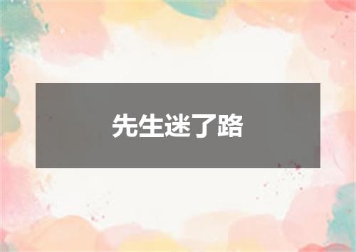 先生迷了路