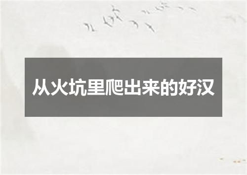 从火坑里爬出来的好汉