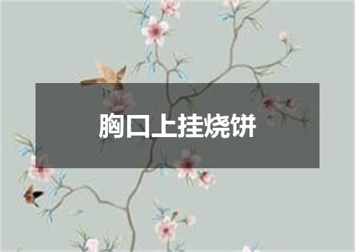 胸口上挂烧饼