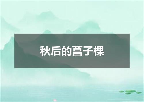 秋后的菖子棵