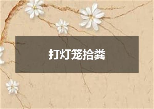 打灯笼拾粪