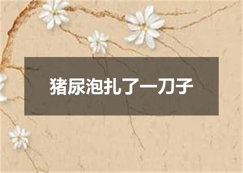 猪尿泡扎了一刀子