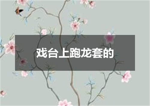 戏台上跑龙套的