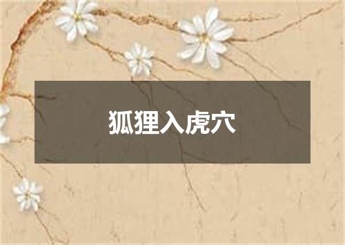 狐狸入虎穴