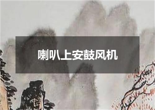 喇叭上安鼓风机