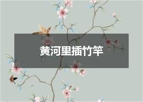 黄河里插竹竿