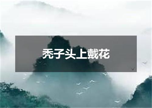 秃子头上戴花