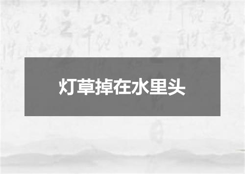 灯草掉在水里头