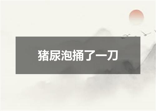 猪尿泡捅了一刀