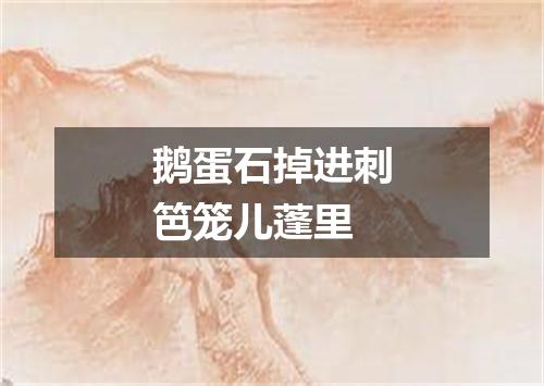 鹅蛋石掉进刺笆笼儿蓬里