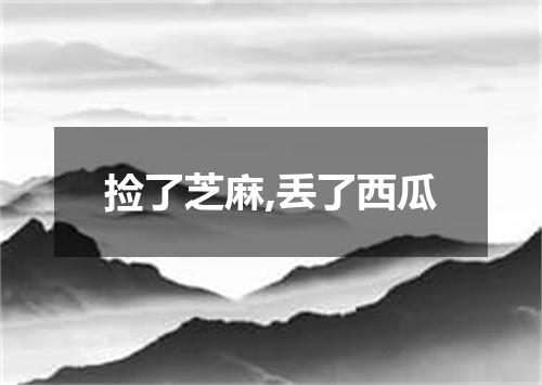 捡了芝麻,丢了西瓜