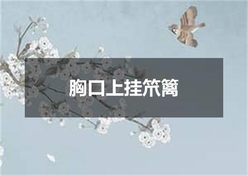 胸口上挂笊篱
