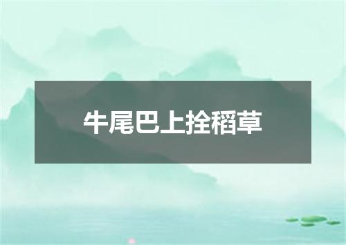 牛尾巴上拴稻草