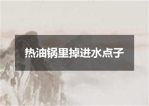 热油锅里掉进水点子