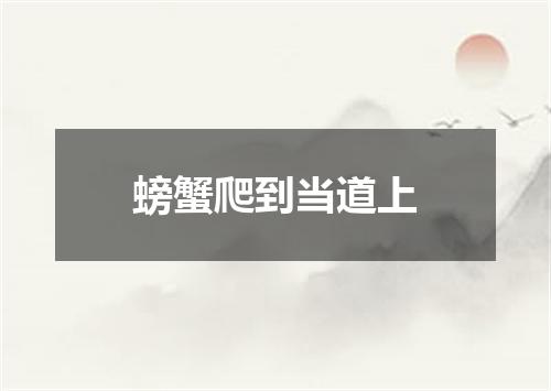 螃蟹爬到当道上