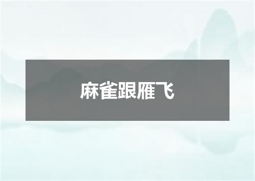 麻雀跟雁飞