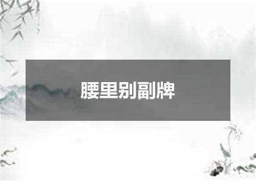 腰里别副牌