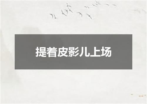 提着皮影儿上场